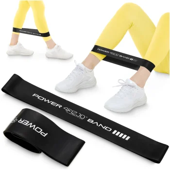 4Fizjo Mini Power Band Pretestības gumija, 1.2 mm, 15-20 kg, Melna