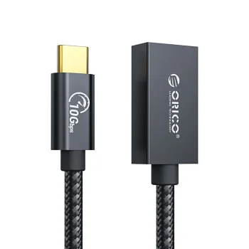 Orico CAF31 USB-C uz USB-A 3.1 Gen 2 10Gbps 1m OTG adapteris, melns