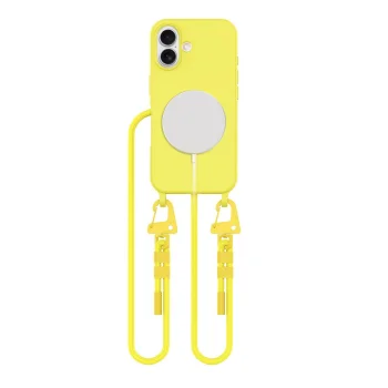 Tech-Protect iPhone 16 vāciņš MagNecklace MagSafe ar aukliņu, dzeltens