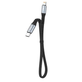 Dudao L10P USB-C uz Lightning kabelis PD 20W, 0.23m, melns