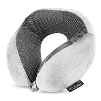 4FIZJO ceļojumu kakla spilvens no Memory Foam putām, pelēks