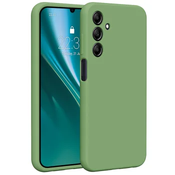 Silikona vāciņš Etteri Silicone Case Samsung Galaxy A25 5G, gaiši zaļš