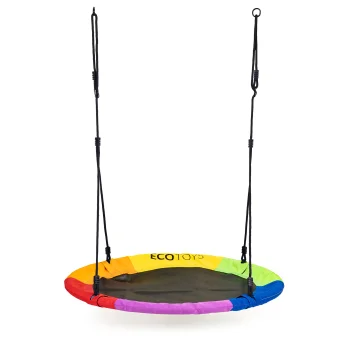Ecotoys dārza šūpoles "Stārķa ligzda" 100 cm, daudzkrāsainas