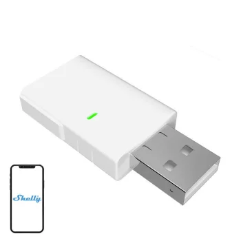 Vārteja Shelly BLU Gateway USB-A, Wi-Fi / Bluetooth, balta