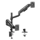 Ergo Office ER-692 B divu monitoru statīvs ar gāzes atsperi, 17\"-32\", 1-10kg, melns