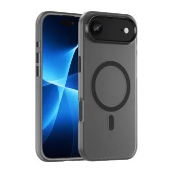 Magnetic Abrasive iPhone 17 Air vāciņš ar MagSafe atbalstu, matēts melns