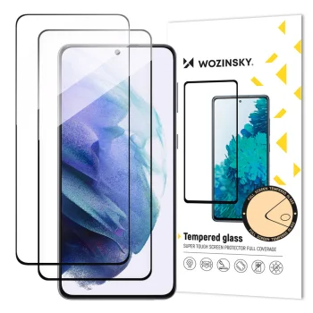 Wozinsky 2x Full Glue 9H aizsargstikls Samsung Galaxy S23+ ar melnu rāmīti