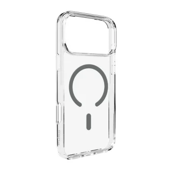Puro Lite Mag vāciņš iPhone 17 Pro ar MagSafe atbalstu, caurspīdīgs ar pelēku gredzenu