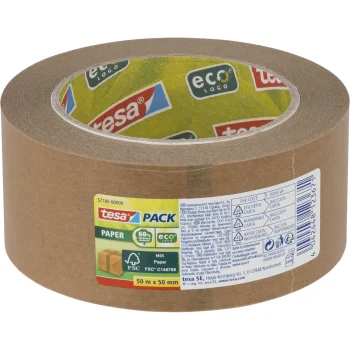 Papīra iepakošanas lente Tesa 57180 ecoLogo, 50 m x 50 mm, brūna