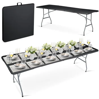 Plonos 440101 saliekams dārza un banketu galds 244 cm, melns