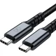 3mk Hyper Cable N-SERIES Thunderbolt 4 USB-C uz USB-C kabelis 1m 240W, melns