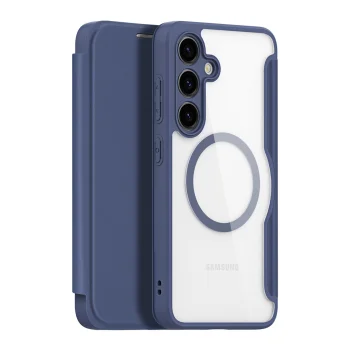 Dux Ducis Samsung Galaxy S24+ atverams vāciņš maciņš grāmatiņa Skin X Pro, zils