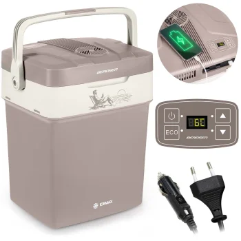 Berdsen Icemax 29 L automašīnas ledusskapis ar ECO režīmu, tumši pelēks