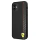 Ferrari iPhone 12 mini vāciņš On Track Carbon Stripe, melns