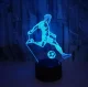 3D LED nakts lampiņa Futbolists RGB