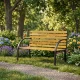 Koka dārza sols ar atzveltni 122x57 cm MultiGarden