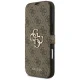 Guess Book 4G Metal Logo atverams vāciņš iPhone 18 Pro Max / 17 Pro Max, brūns