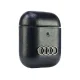 Audi Leather Big Logo maciņš AirPods 1 / 2 austiņām, Melns