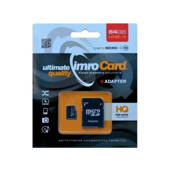 Atmiņas karte Imro 64GB microSDXC Class 10 UHS-3 ar adapteri