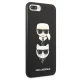 Karl Lagerfeld Saffiano Karl&Choupette Head vāciņš iPhone 7 Plus / 8 Plus Black