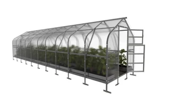 Lāses veida siltumnīca KLASIKA DROP 2.5x12 m ar 6 mm polikarbonātu