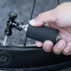 Rockbros CO₂ velosipēda sūknis, Presta un Schrader uzgalis, melns