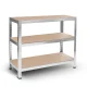 Humberg 4850 metāla noliktavas plaukts 205x120x45 cm sudraba