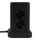 Huslog vertikālais pagarinātājs ar USB un USB-C, 8 ligzdas (HUS1004)