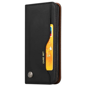 Samsung Galaxy S9 (G960F/DS) PU Leather Wallet Book Case Cover, Black | Vāks Maciņš Maks Grāmatiņa Apvalks