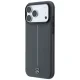 Mercedes Leather Semi Wrap Iconic Line MagSafe vāciņš iPhone 18 Pro / 17 Pro, antracīta
