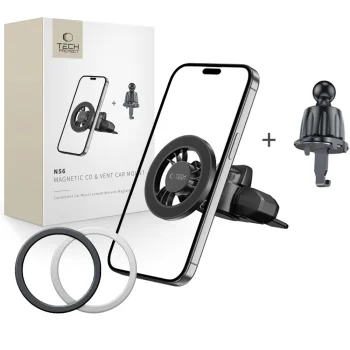 Tech-Protect N56 MagSafe magnētiskais auto turētājs (CD / Gaisa atvere) Melns