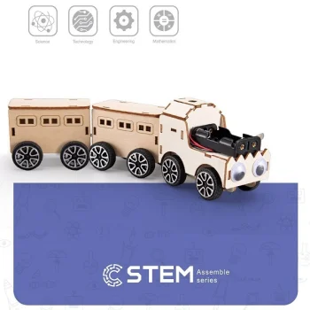 Koka konstruktors Vilciens, STEM izglītojoša rotaļlieta