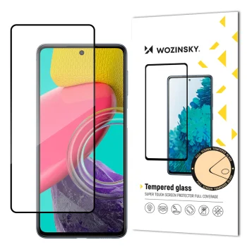 Aizsargstikls Wozinsky Samsung Galaxy M53 5G Full Glue 9H, melns