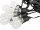 Dārza gaismas virtene ar 20 LED E27 spuldzēm 20m, silti balta