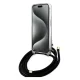 Guess iPhone 15 Pro vāciņš HC Crossbody Cord 4G Print, melns