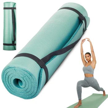 Jogas paklājs / Fitnesa, vingrošanas, sporta paklājiņš - 180x60x1cm, Tirkīzs | Foam Fitness Yoga Exercise Mat