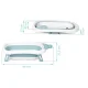 Salokāma bērnu vanniņa ar termometru RK-282, Balta-zila | Baby Bathtub with Thermometer