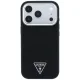 Guess Grained Triangle Logo MagSafe vāciņš iPhone 17 Pro / 18 Pro, melns