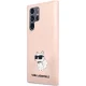 Karl Lagerfeld Liquid Silicone Choupette vāciņš Galaxy S23 Ultra, rozā