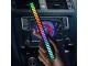 USB RGB LED gaismas josla ar skaņas reakciju un akumulatoru, melna