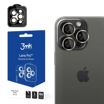 3mk Lens Protection Pro kameras aizsargstikls iPhone 15 Pro Gold