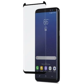 Samsung Galaxy S8 SM-G950F 5D Aizsargstikls, melns noapaļots (Tempered Glass)