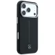 Mercedes Leather Semi Wrap Iconic Line MagSafe vāciņš iPhone 17 Pro Max Melns