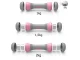 Regulējamas fitnesa hanteles komplekts 2 x 2 kg, rozā