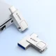 USB zibatmiņa Orico U301 256GB USB-A USB-C USB 3.2 Gen 1, sudraba