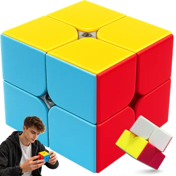 Rubika kubs 2x2 izglītojošs ātruma kubs loģikas spēle, daudzkrāsains