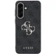 Guess Leather 4G Metal Logo vāciņš Samsung Galaxy A37 5G, melns