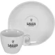Gaggia Milano espresso tasīšu komplekts ar apakštasītēm, 6 gab., balts