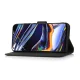 Nokia C10 / C20 KHAZNEH Lint Texture Leather Magnetic Flip Cover Shell Case, Black | Telefona Vāciņš Maciņš...