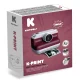 Kidywolf K-PRINT 418269 momentuzņēmumu kamera ar termodrukas funkciju, sarkana